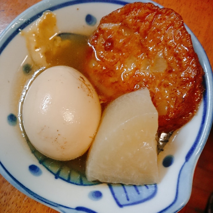 玉子と大根と玉ねぎ天の煮物